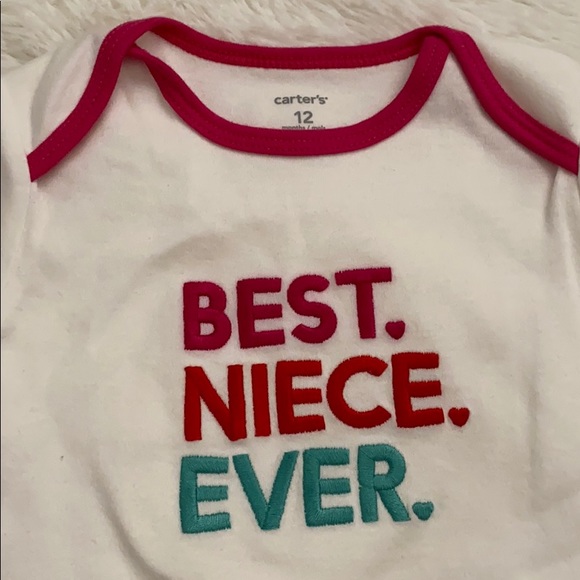 Carter’s “Best Niece Ever” graphic Onesie - Picture 2 of 3